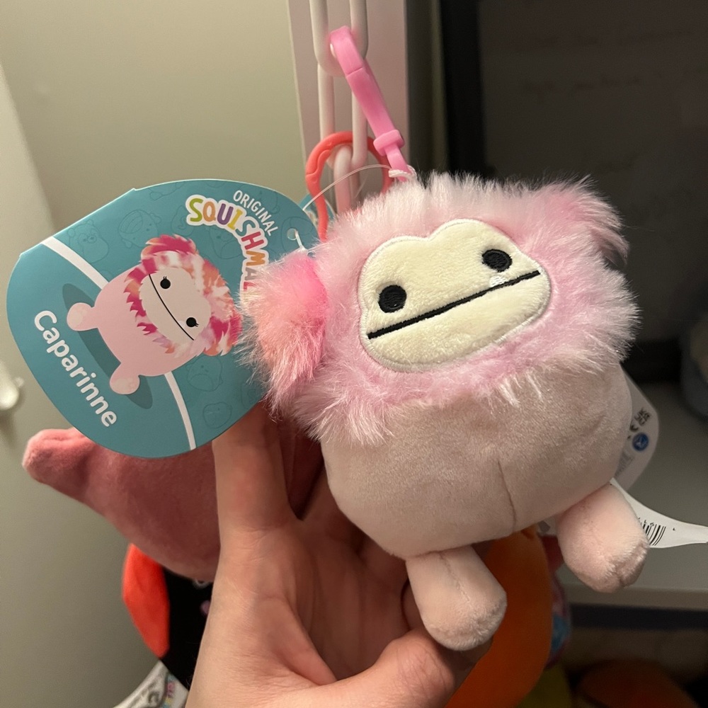 USA EXCLUSIVE Caparinne Pastel Pink Squishmallow Bigfoot Clip 💌💞